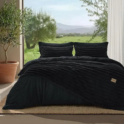SnapTech 2-in-1 Comforter Set 6 Pieces — Gentlesoft All Season with Detachable Fluffy Blanket