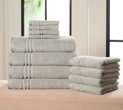 100% Cotton 12-Piece Towel Set for Luxury & Absorbency