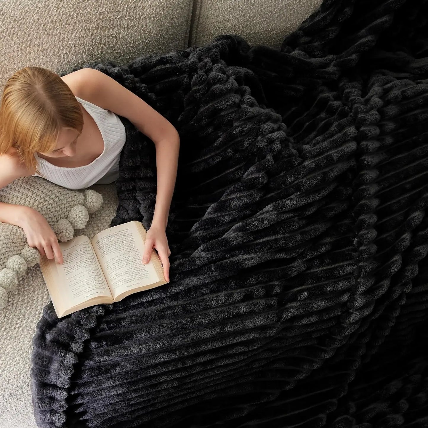 Stripe Pattern GentleSoft Blanket — Ultra Soft Cozy Decorative Throw for Living Room