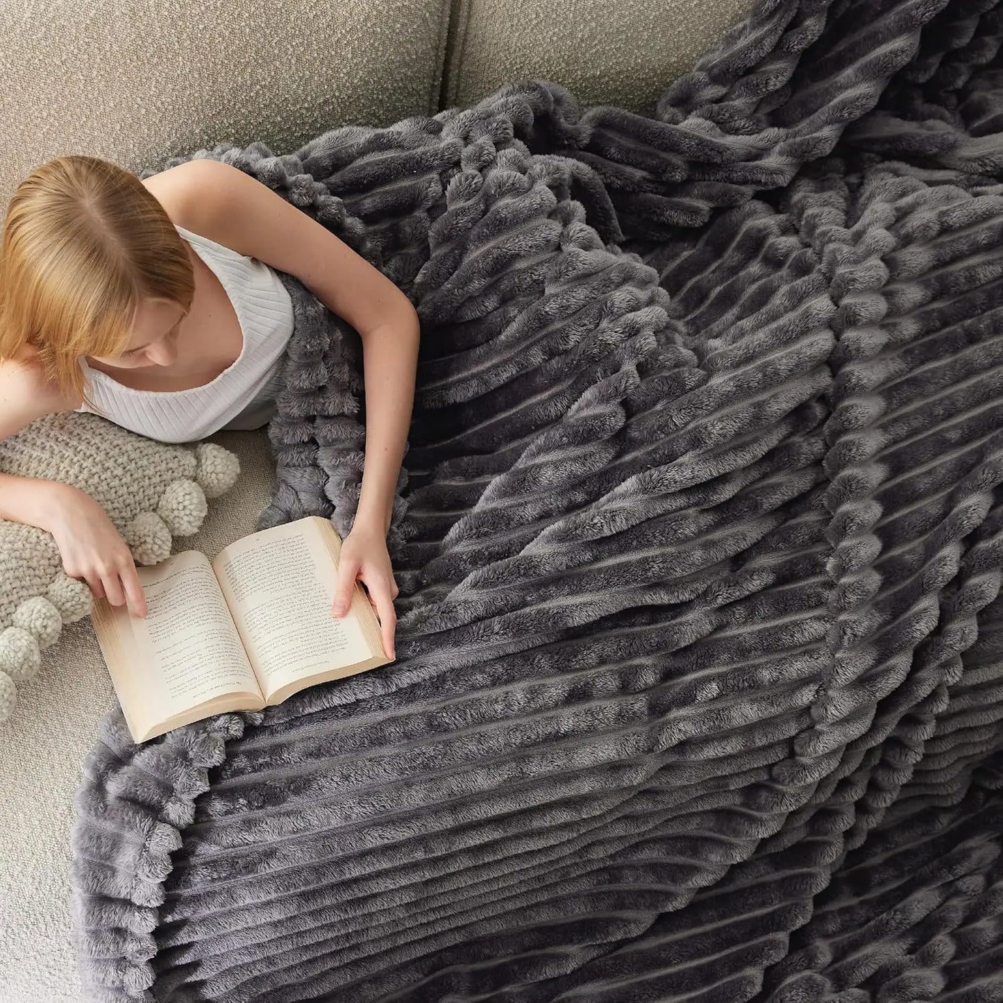 Stripe Pattern GentleSoft Blanket — Ultra Soft Cozy Decorative Throw for Living Room
