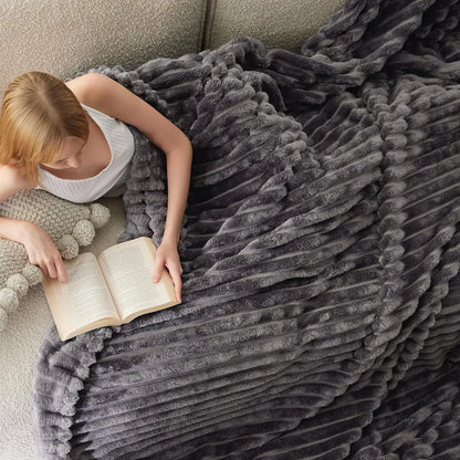 Stripe Pattern GentleSoft Blanket — Ultra Soft Cozy Decorative Throw for Living Room