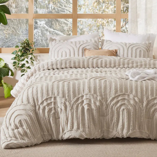 Boho Arch Quilt Bedding Set 3-Piece — 1 Quilt + 2 Shams, Ultra-Soft All-Season Coverlet