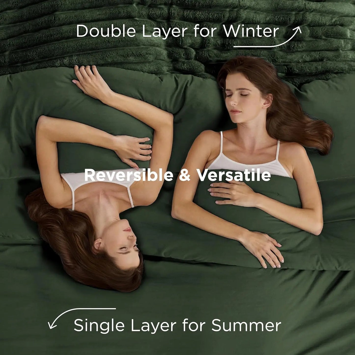 SnapTech 2-in-1 Comforter Set 6 Pieces — Gentlesoft All Season with Detachable Fluffy Blanket