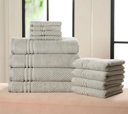 100% Cotton 12-Piece Towel Set for Luxury & Absorbency