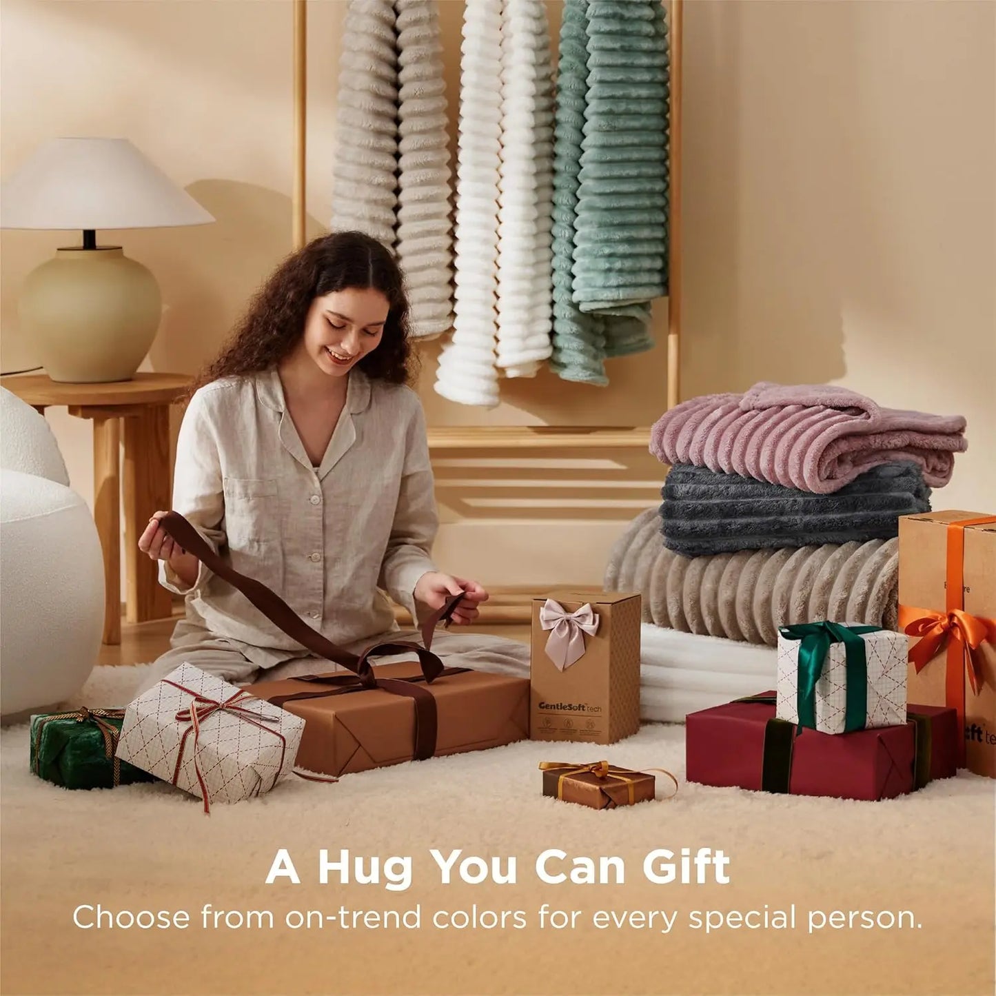 Stripe Pattern GentleSoft Blanket — Ultra Soft Cozy Decorative Throw for Living Room