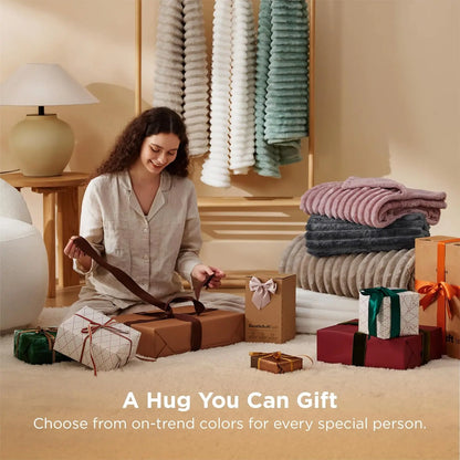 Stripe Pattern GentleSoft Blanket — Ultra Soft Cozy Decorative Throw for Living Room
