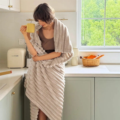 Stripe Pattern GentleSoft Blanket — Ultra Soft Cozy Decorative Throw for Living Room